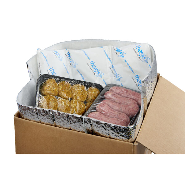 Temperature controlled foil liners and gel packs for food shipments